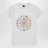 Balenciaga Women Graphic Logo Crew Neck T-shirt In White