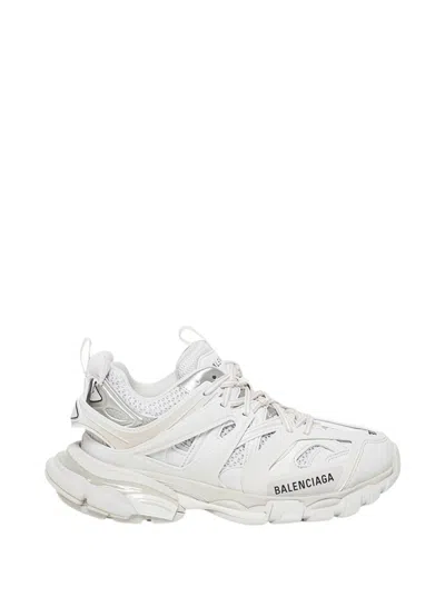 Balenciaga White Track Mesh And Nylon Sneakers In Multicolor