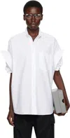 Balenciaga Camicia In Popeline Bianco Donna In 9000 White