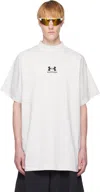 Balenciaga Chalk Cottonx Under Armour Oversize T-shirt In 9081