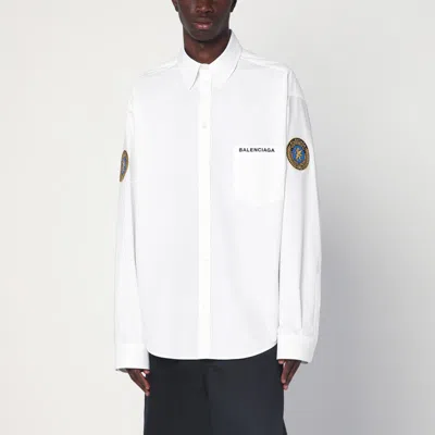 Balenciaga White Uniform Merch Button-down Shirt
