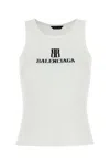 Balenciaga Ribbed Texture Sleeveless Tank Top