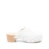 Balenciaga White Slip On Mules In White