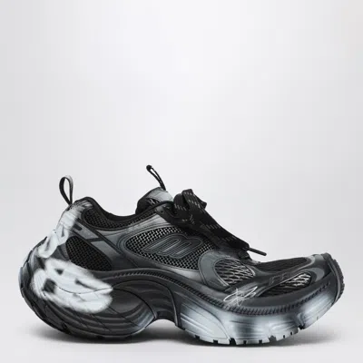 BALENCIAGA WHITE/BLACK 6XL SNEAKERS WITH SPRAY DETAILS