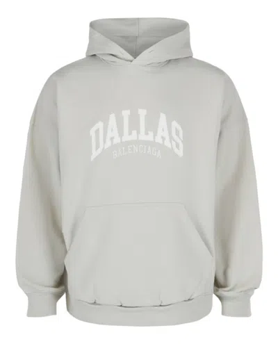 Balenciaga Wide Fit Dallas Hoodie In Gray