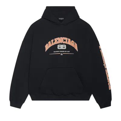 Pre-owned Balenciaga Wide Fit Hoodie 'black/orange/white'