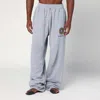 Balenciaga Wide Grey Uniform Merch Trousers In Gray