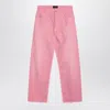 Balenciaga Wide-leg Baby Pink Jeans In Pink
