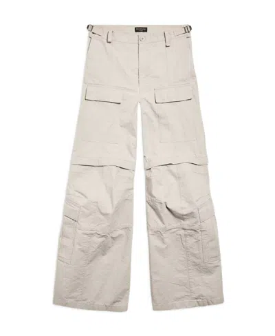 Balenciaga Wide-leg Cargo Trousers In Beige