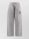 Balenciaga Wide Leg Cotton Jogging Trousers In Gray