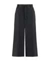 Balenciaga Wide-leg Cropped Trousers In Black