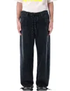 Balenciaga Baggy Jeans With Drawstring In Black