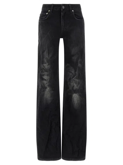 Balenciaga Women Wide Leg Jeans In Black
