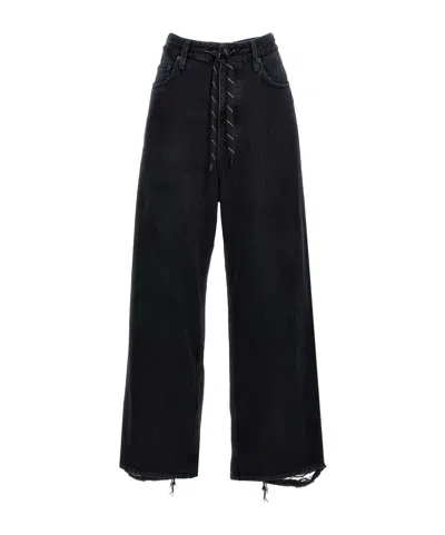 Balenciaga Wide-leg Jeans In Black