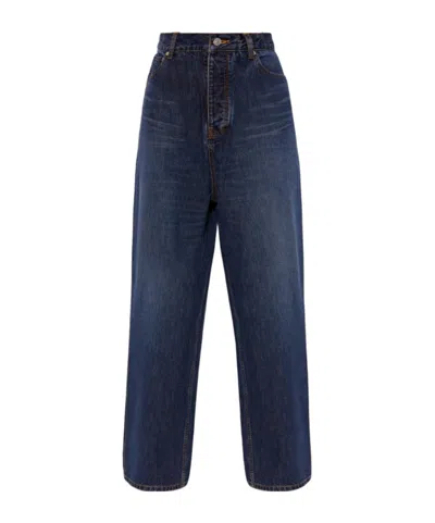 Balenciaga Wide-leg Jeans In Blue