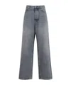 Balenciaga Wide-leg Jeans In Gray