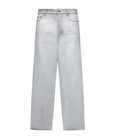 Balenciaga Wide-leg Jeans In Gray