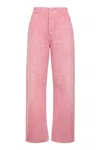 Balenciaga Loose Fit Unisex Trousers With Distressed Accents In Pink