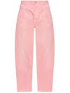 Balenciaga Loose Fit Jeans In Pink