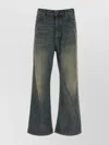 Balenciaga Wide-leg Jeans With Belt Loops And Pockets In Gray