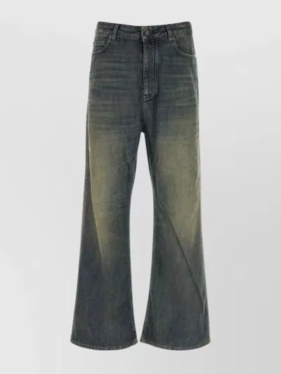 BALENCIAGA WIDE-LEG JEANS WITH BELT LOOPS AND POCKETS
