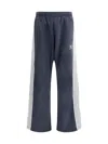 Balenciaga Baggy Sweatpants With Stripes And Wide Leg In Blue