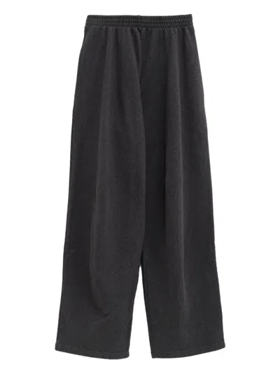 Balenciaga Wide-leg Track Pants In Black