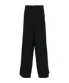 Balenciaga Ironed Pleats Twill Wide-leg Pant In Black