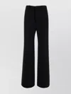 BALENCIAGA WIDE-LEG WOOL TROUSERS WITH BELT LOOPS AND PLEATS