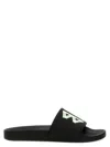 Balenciaga Black Rubber Slide Pool Sandals In Black