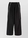 Balenciaga Men Black Oversized Tracksuit Pants With Contrasting Yokes In Tech Fabric Man