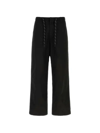 Balenciaga Wide-leg Drawstring Trousers In Black