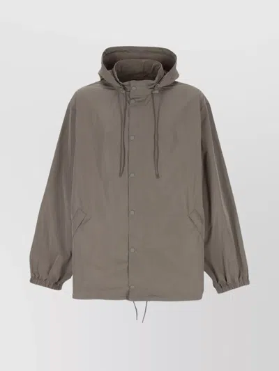 Balenciaga Windbreaker Jacket Adjustable Features In Gray