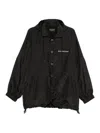 Balenciaga Hooded Raincoat With Drawstring And Pockets In Black