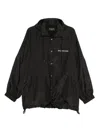 Balenciaga Hooded Raincoat With Drawstring And Pockets In Black