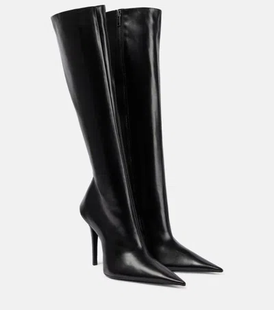 Balenciaga Witch 110 Leather Boots In Black