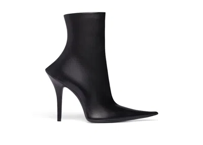 Pre-owned Balenciaga Witch 110mm Booties Sheepskin (women's) Sneakers In Black