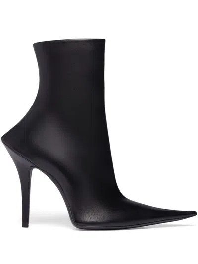 Balenciaga Witch 110 High Heel Ankle Boots In Black
