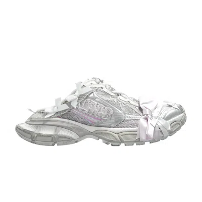 Pre-owned Balenciaga Wmns 3xl Lace Mule 'white Light Pink' | Silver | Women's Size 39
