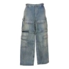 Balenciaga (wmns)  24ss Zipper Type 2way Denim Cargo Pants 'blue'