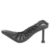 Balenciaga Tug 80 Gathered Leather Pumps In Black