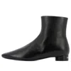 Balenciaga Oval Leather Ankle Boots In Black