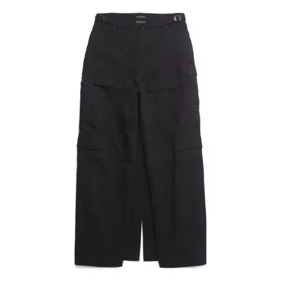 Balenciaga (wmns)  Apron Cargo Pants Skirt 'black' In Blue