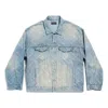 Balenciaga Jeansjacke Mit Logo-print In Blue
