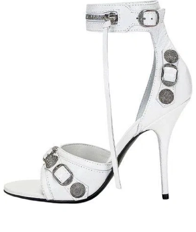Balenciaga (wmns)  Cagole 110mm Sandals 'white Arena Lambskin'