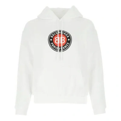 Balenciaga (wmns)  Casual Cotton Hooded Long Sleeves Hoodie White