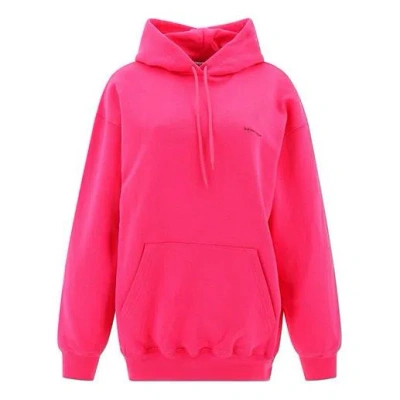 Balenciaga (wmns)  Classic Logo Minimalistic Solid Color Hoodie Pink