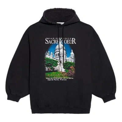 Balenciaga (wmns)  Classic Printing Loose Hoodie Black