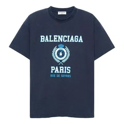 Balenciaga (wmns)  College 1917 Medium Fit T-shirt 'blue'