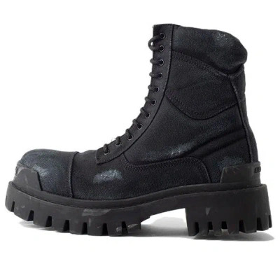 Balenciaga (wmns)  Combat Strike 20mm Boots 'washed Black Cotton'